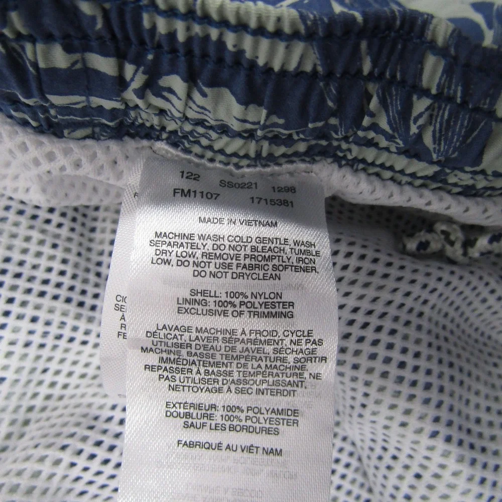 Columbia PFG Swim Shorts‎ Mens Medium Blue Tropical Fish Print Mesh Lined